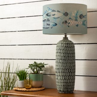 An Image of Stornoway Table Lamp with Barbeau Shade Seafoam (Blue)