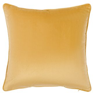 An Image of Plain Velvet Cushion - Ochre - 43x43cm
