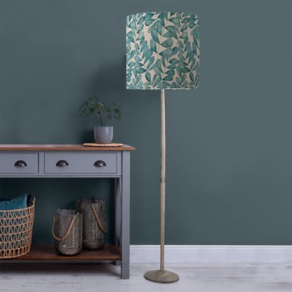 An Image of Solensis Floor Lamp with Rowan Shade Rowan Apple Green