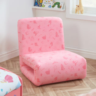 An Image of Disney - Princess - Fold Out Bed - Pink - Fabric - Happy Beds