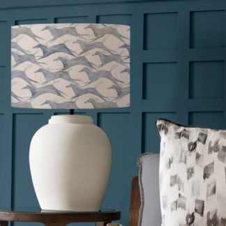 An Image of Evora Table Lamp with Dakota Shade Dakota River Blue