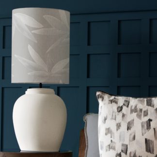 An Image of Evora Table Lamp with Silverwood Shade Silverwood Light Grey