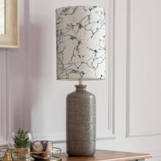 An Image of Inopia Table Lamp with Carrara Shade Carrara Frost Grey