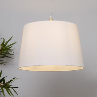 An Image of Clyde Tapered Lamp Shade - 40cm - White