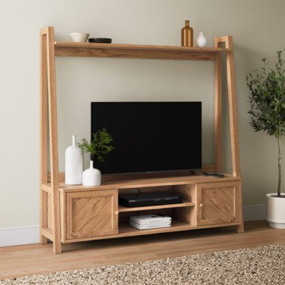 An Image of Hadley Ladder TV Unit Oak