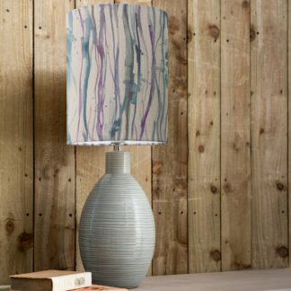 An Image of Epona Table Lamp with Falls Shade Falls Indigo Blue