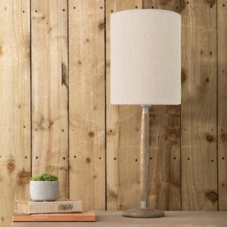 An Image of Solensis Table Lamp with Plain Shade Linen (Cream)