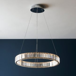 An Image of Vogue Katana 1 Light Pendant Light Chrome