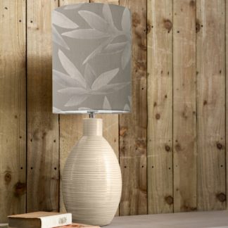 An Image of Epona Table Lamp with Silverwood Shade Silverwood Light Grey