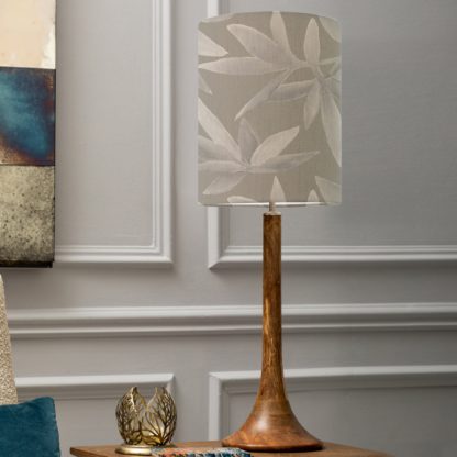 An Image of Kinross Large Table Lamp with Silverwood Shade Silverwood Frost Grey