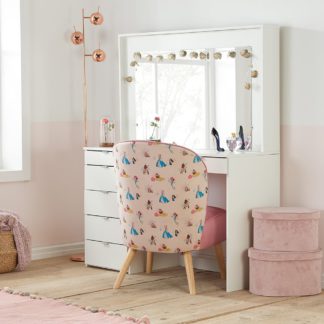An Image of Disney Princess Chair - Patterned - Pink - Fabric - Happy Beds
