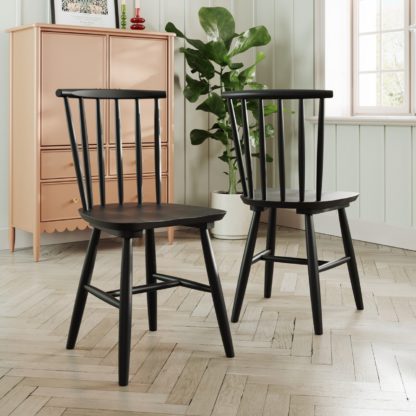 51def88980cbcbbaf246b5434e49265476c37691a68d00dd2be9189b642bebb5.jpg An Image of Harvey Set of 2 Dining Chairs, Beech Wood Navy