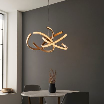 An Image of Vogue Sierra 4 Light Pendant Light Gold