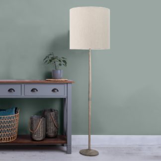 An Image of Solensis Floor Lamp with Plain Shade Linen (Cream)