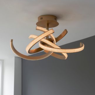 An Image of Vogue Sierra 4 Light Semi Flush Ceiling Light Gold