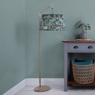 An Image of Quintus Floor Lamp with Osawi Shade Osawi Emerald Green