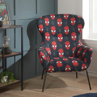 An Image of Disney - Spider-Man - Occasional Chair - Blue/Red - Fabric - Happy Beds