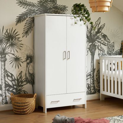 An Image of Obaby Nika Double Wardrobe - White