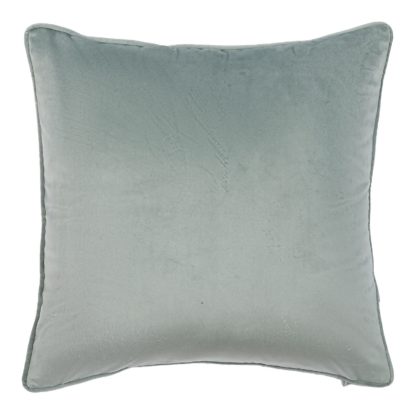 An Image of Plain Velvet Cushion - Sage - 43x43cm