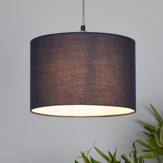 An Image of Clyde Drum Lamp Shade - 30cm - Navy