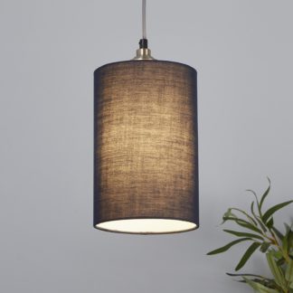 An Image of Clyde Cylinder Lamp Shade - 16cm - Navy