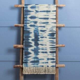 An Image of Marlo Cotton Throw 136cm x 200cm Cobalt Blue