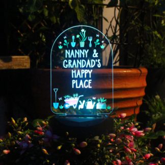An Image of Personalised Vegetable Patch Outdoor Solar LED Light White