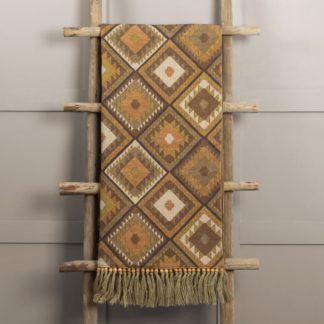 An Image of Serrano Cotton Throw 136cm x 200cm Serrano Sepia