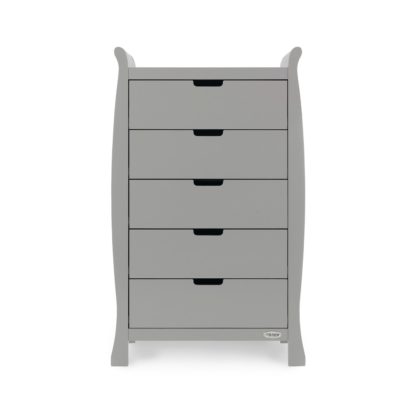 An Image of Obaby Stamford Tall Chest of Drawers - Warm Grey