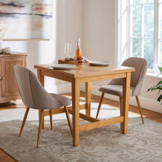 An Image of Frederick 6 Seater Square Fliptop Dining Table Natural