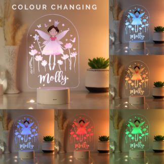 An Image of Personalised Fairy Colour Changing Night LED Light White