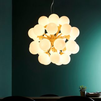 An Image of Vogue Elberton 28 Light Pendant Light Gold