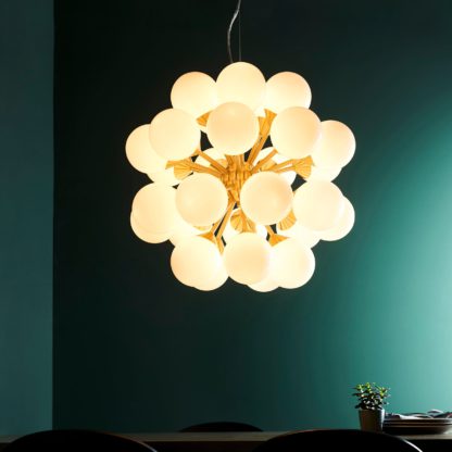 An Image of Vogue Elberton 28 Light Pendant Light Gold