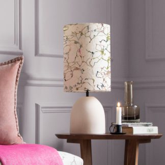 An Image of Larissa Table Lamp with Carrara Shade Carrara Meadow Green