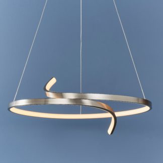 An Image of Vogue Curl 1 Light Pendant Light Nickel