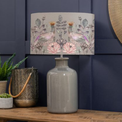 An Image of Elspeth Table Lamp with Ahura Shade Ahura Mauve Purple