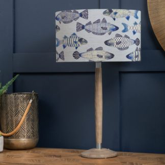 An Image of Solensis Table Lamp with Cove Shade Cobalt Blue