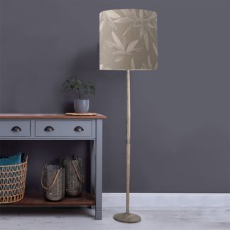 An Image of Solensis Floor Lamp with Silverwood Shade Silverwood Light Grey