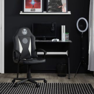 An Image of Disney - Stormtrooper - Computer Gaming Chair - Black/White - Faux Leather - Happy Beds