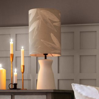 An Image of Albury Table Lamp with Silverwood Shade Silverwood Light Grey