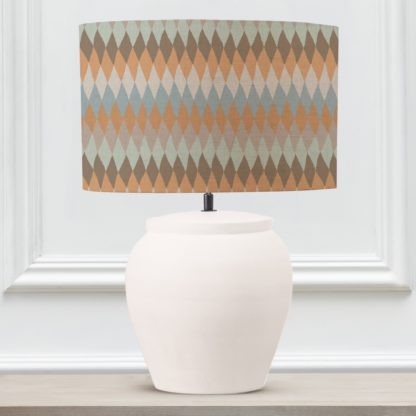 An Image of Edessa Table Lamp with Mesa Shade Mesa Mid Brown