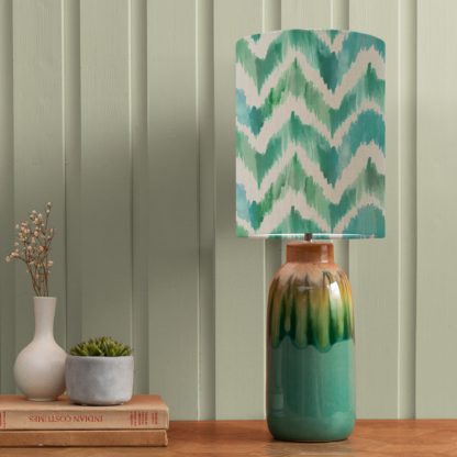 An Image of Arauca Table Lamp with Savh Shade Savh Turquoise Blue