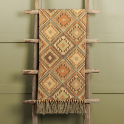 An Image of Serrano Cotton Throw 136cm x 200cm Serrano Sepia