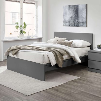 An Image of Oslo Bed Frame Grey