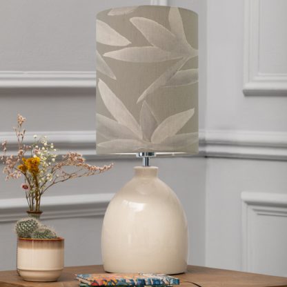 An Image of Leura Table Lamp with Silverwood Shade Silverwood Frost Grey