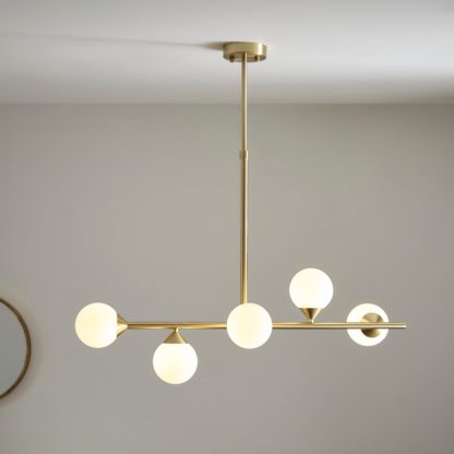 An Image of Vogue Willis 5 Light Diner Ceiling Fitting Black