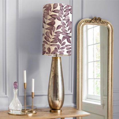 An Image of Minerva Table Lamp with Rowan Shade Rowan Violet Purple