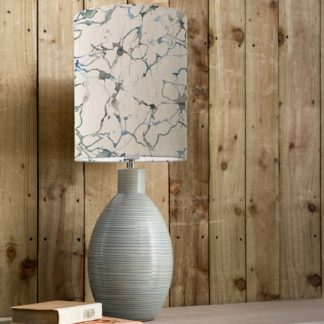 An Image of Epona Table Lamp with Carrara Shade Carrara Frost Grey
