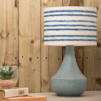 An Image of Agri Table Lamp with Merella Shade Cobalt Blue