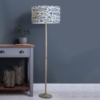 An Image of Solensis Floor Lamp with Cove Shade Cobalt Blue